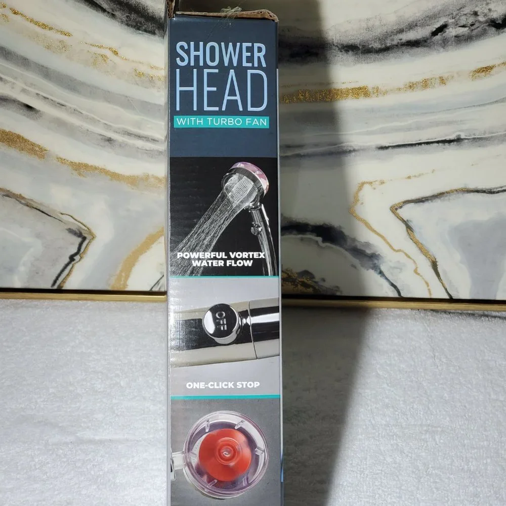 NEW Showerhead with Turbo Fan Powerful Vortex Water Flow